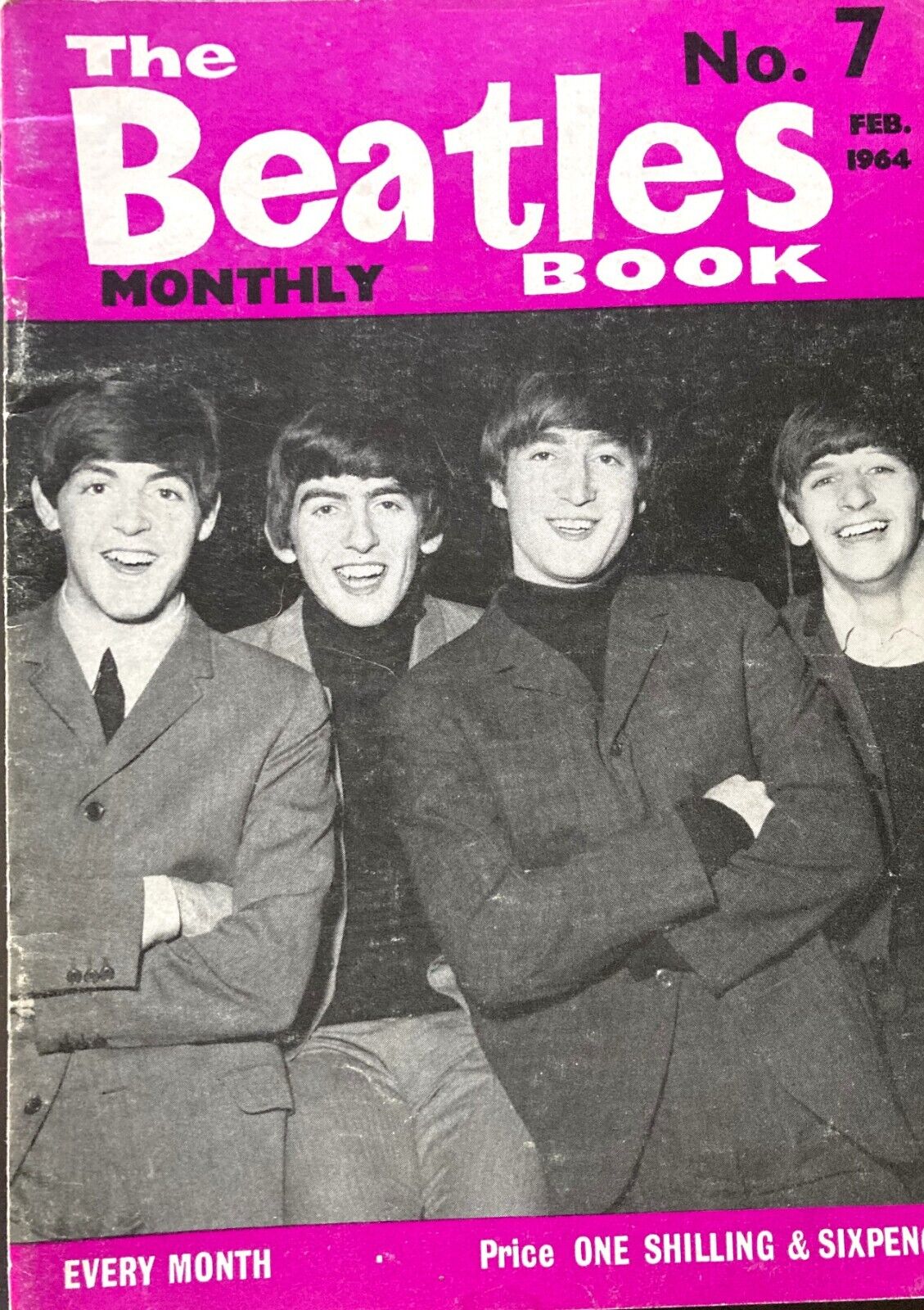 The Beatles Monthly No. 7 February 1964 Excellent Original Condition Johnny Dean