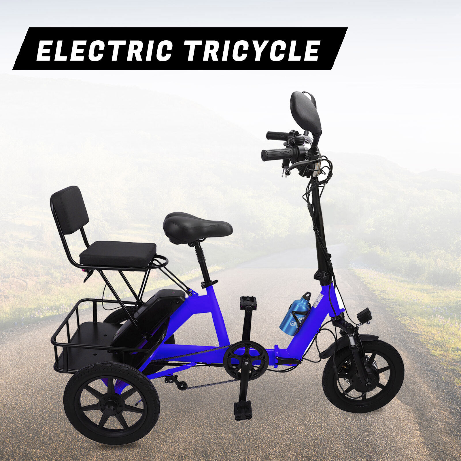 NEW 3 Wheel Electric Trike for Adults 3 Wheel Motorized Folding Tricycle E-Bike