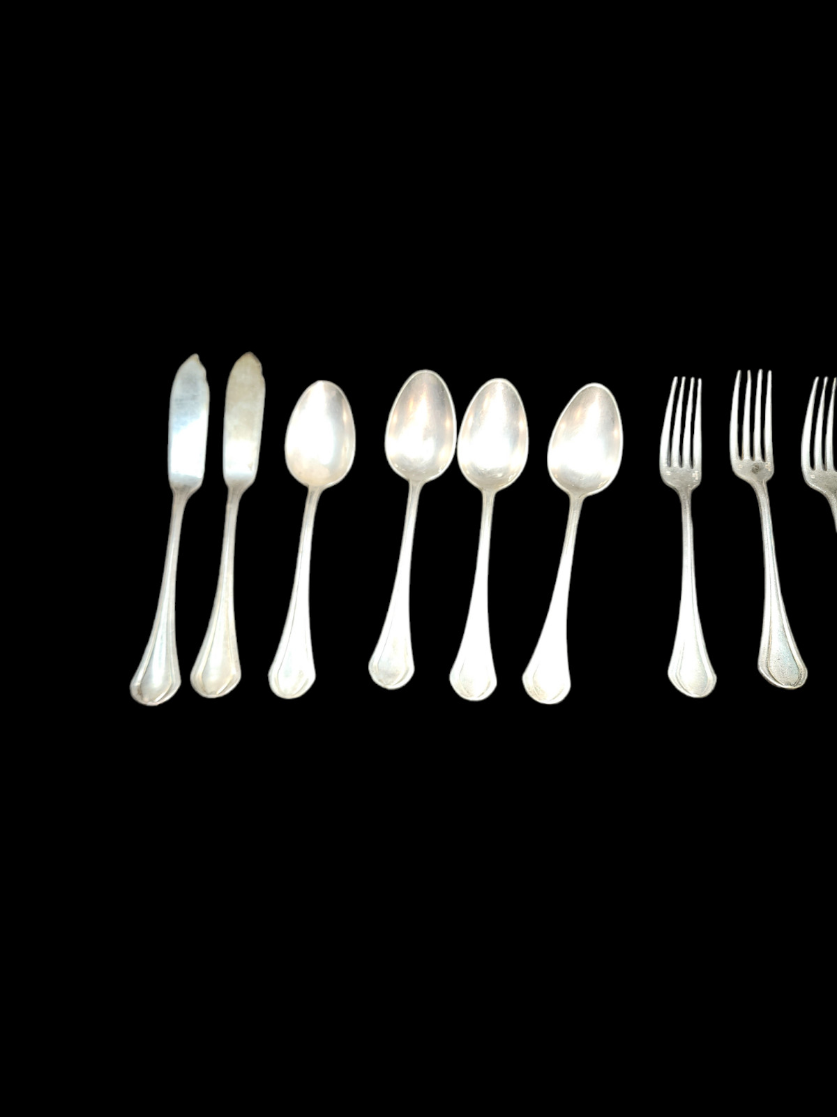 RAR (Reichsautobahn) 2-knives , 3-forks, 2-spoons, by French maker Christofle