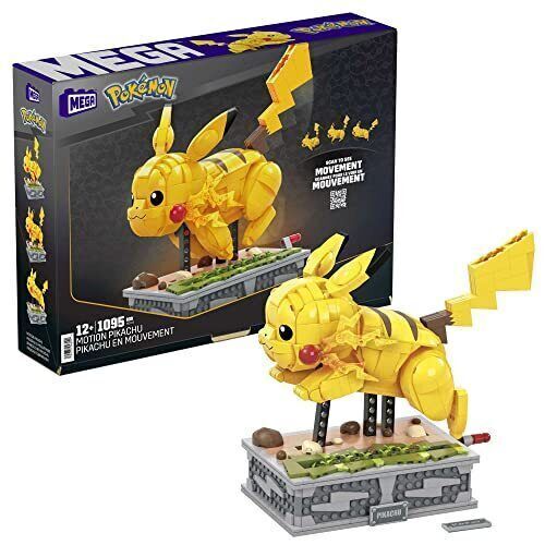 MEGA Pokemon Motion Pikachu Mechanized Toy Building Set, 1092 Bricks and Pieces