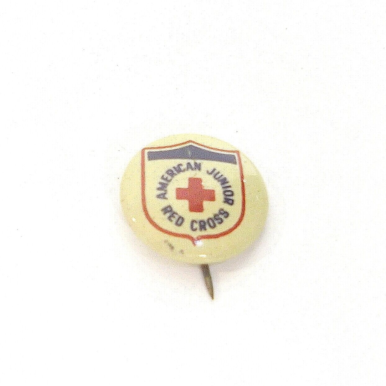 1960\'s Vintage American Junior Red Cross Metal Pinback Pin Tab Backing 