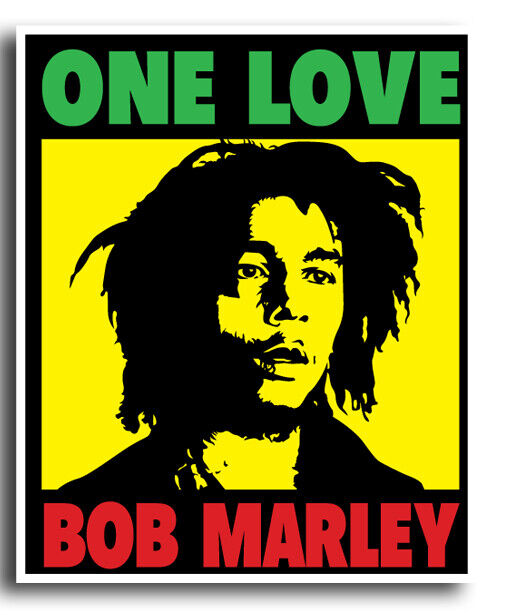 Bob Marley One Love Logo Sticker / Vinyl Decal  | 10 Sizes