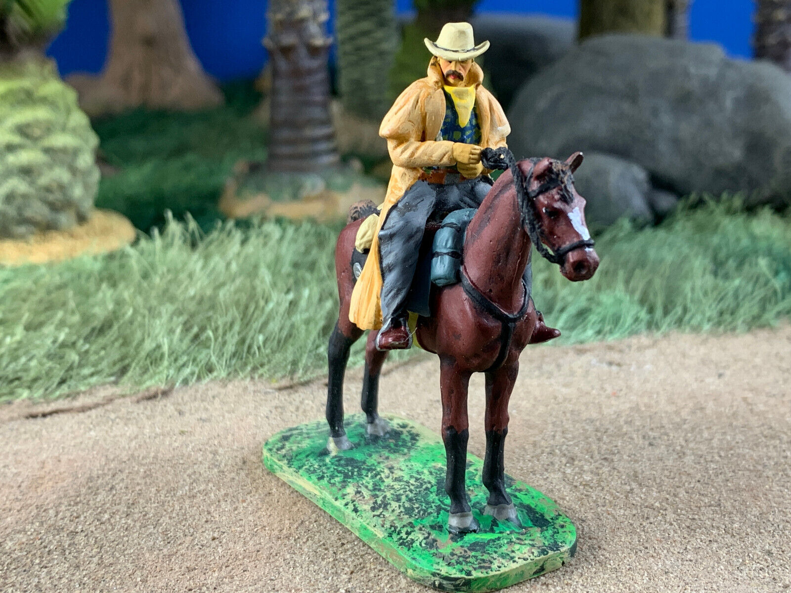 Vintage Germania Figuren Wild West Cowboy on Horseback Scale 1:45 (40 mm)