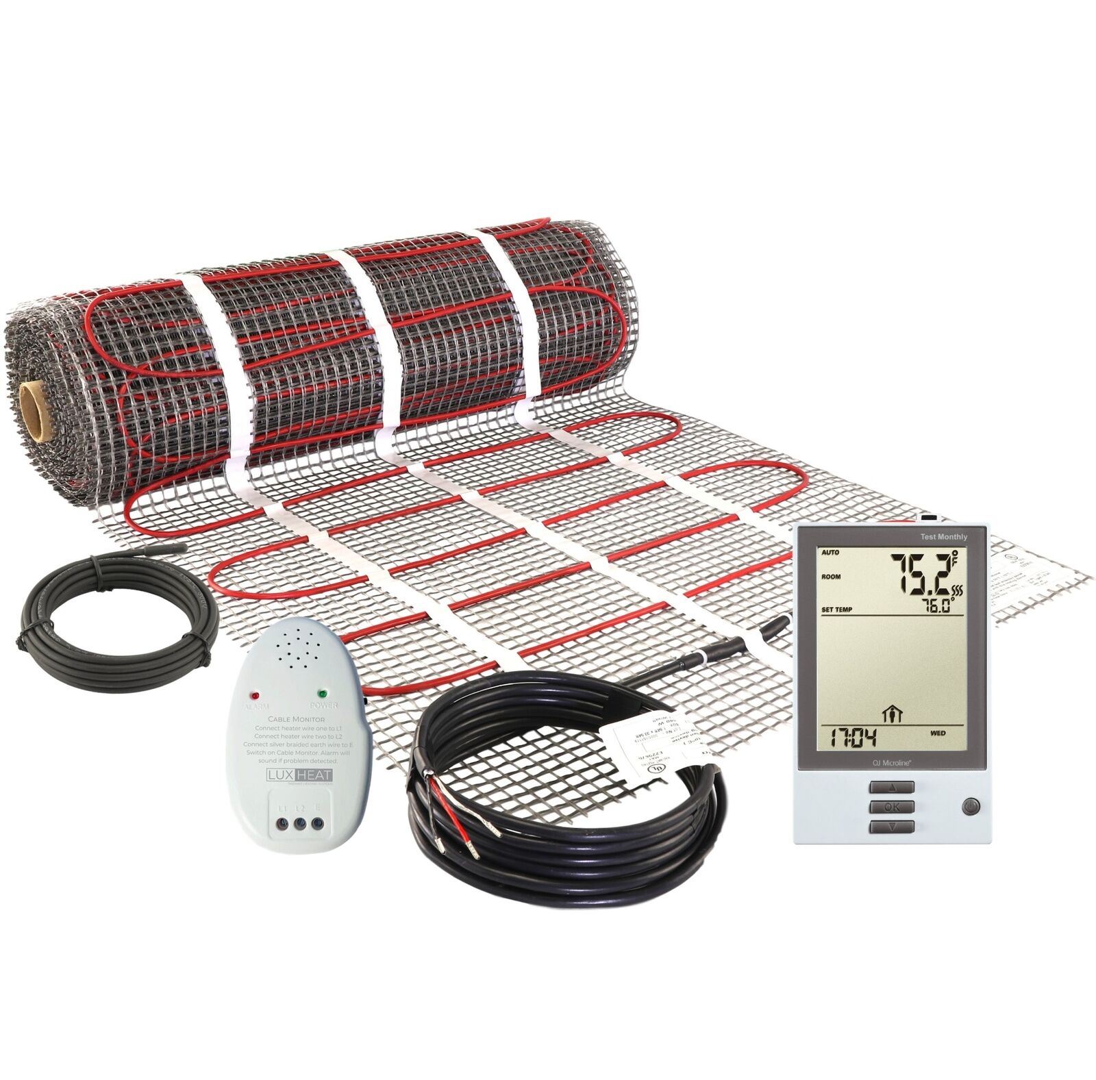 LuxHeat Mat Kit 240v (35-200sqft) Electric Radiant Floor Heating System Tile and