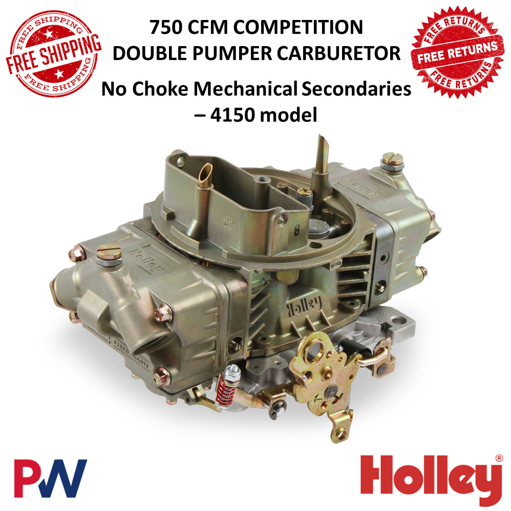 Holley 750 CFM Competition Double Pumper Carburetor No Choke Aluminum - 4150