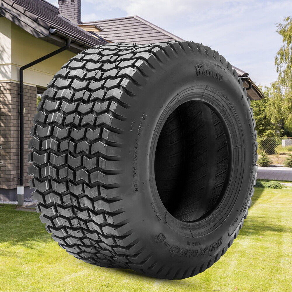 13x6.50-6 Lawn Mower Tire 4PR 13x6.5x6 Go Kart Turf Friendly Garden Tubeless New