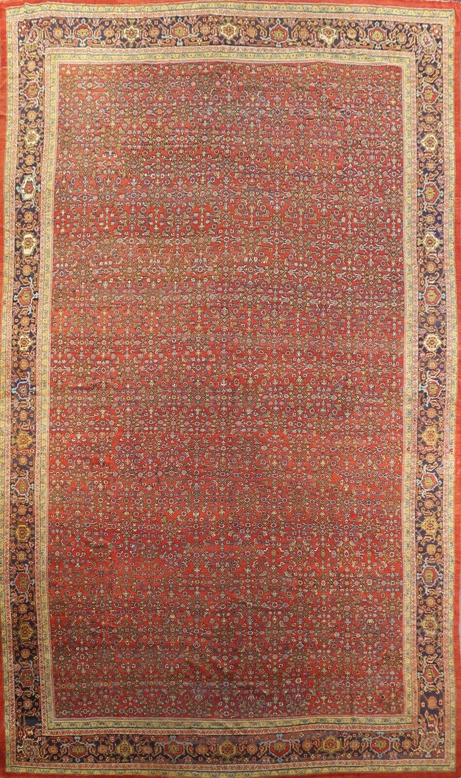 Pre-1900 Antique Vegetable Dye Sultanabad Hand-knotted Oversize Area Rug 15\'x22\'