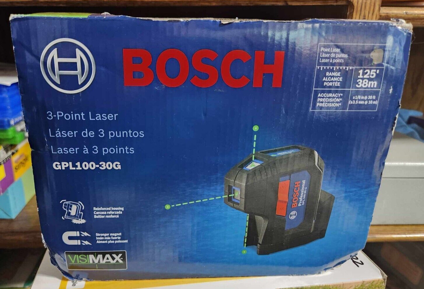 Brand New Bosch 3-Point Laser Self Leveling Laser Level GPL100-30G