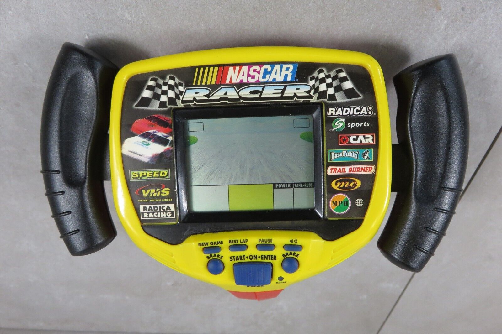 Radica Nascar Racer Handheld Game Virtual Racing - Vintage 1998 - Tested Working