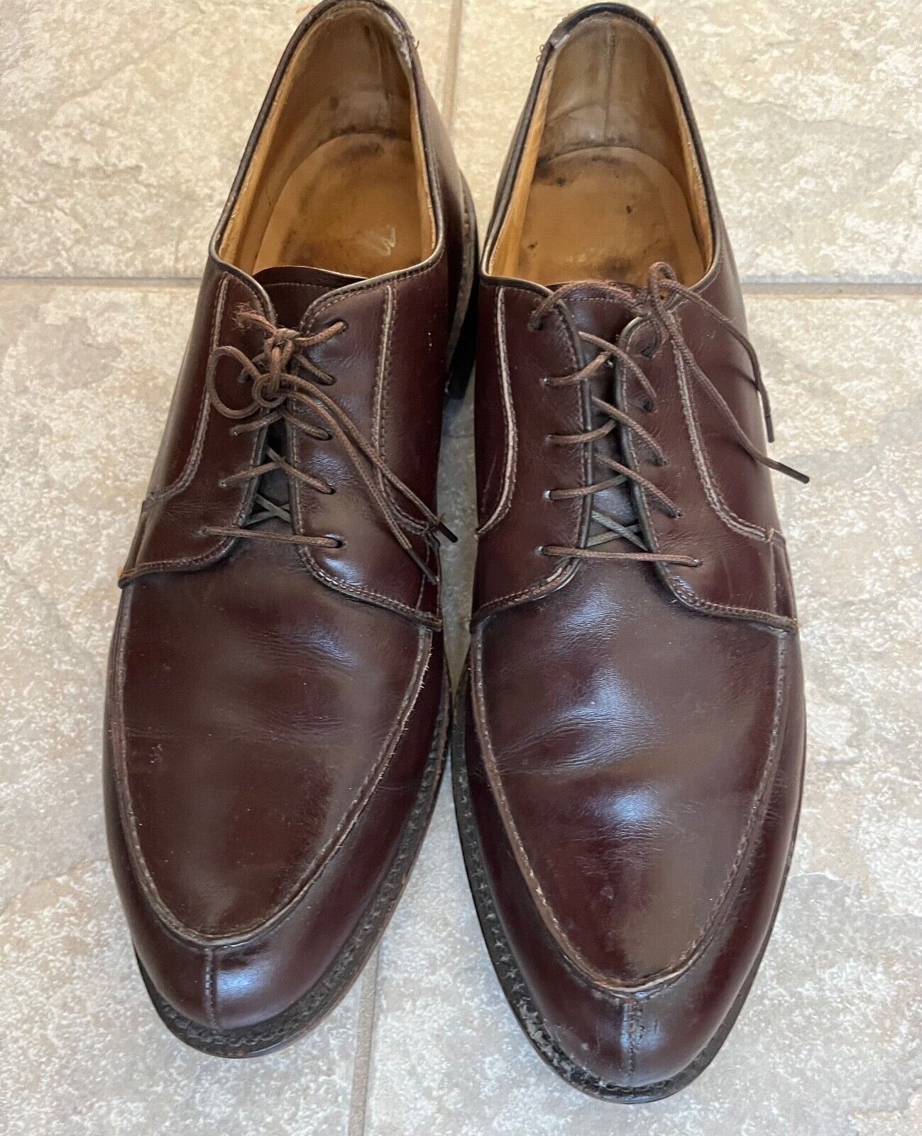Vintage Nettleton Traditional Algonquin Brown Split Toe Derby Dress Shoes  10.5