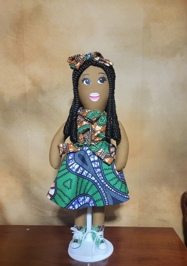 Ju-Nel Babe 18 inch Handcrafted African Pride Keepsake Doll