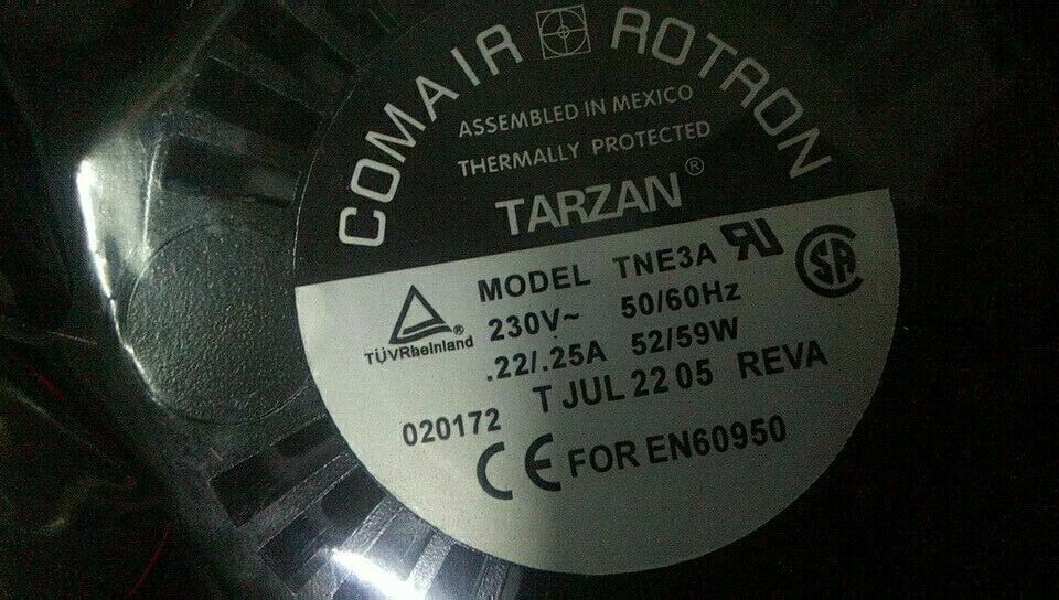 ORIGIANL COMAIR ROTRON TNE3A 230V 52/59W 18CM  cooling fan 6 months warranty