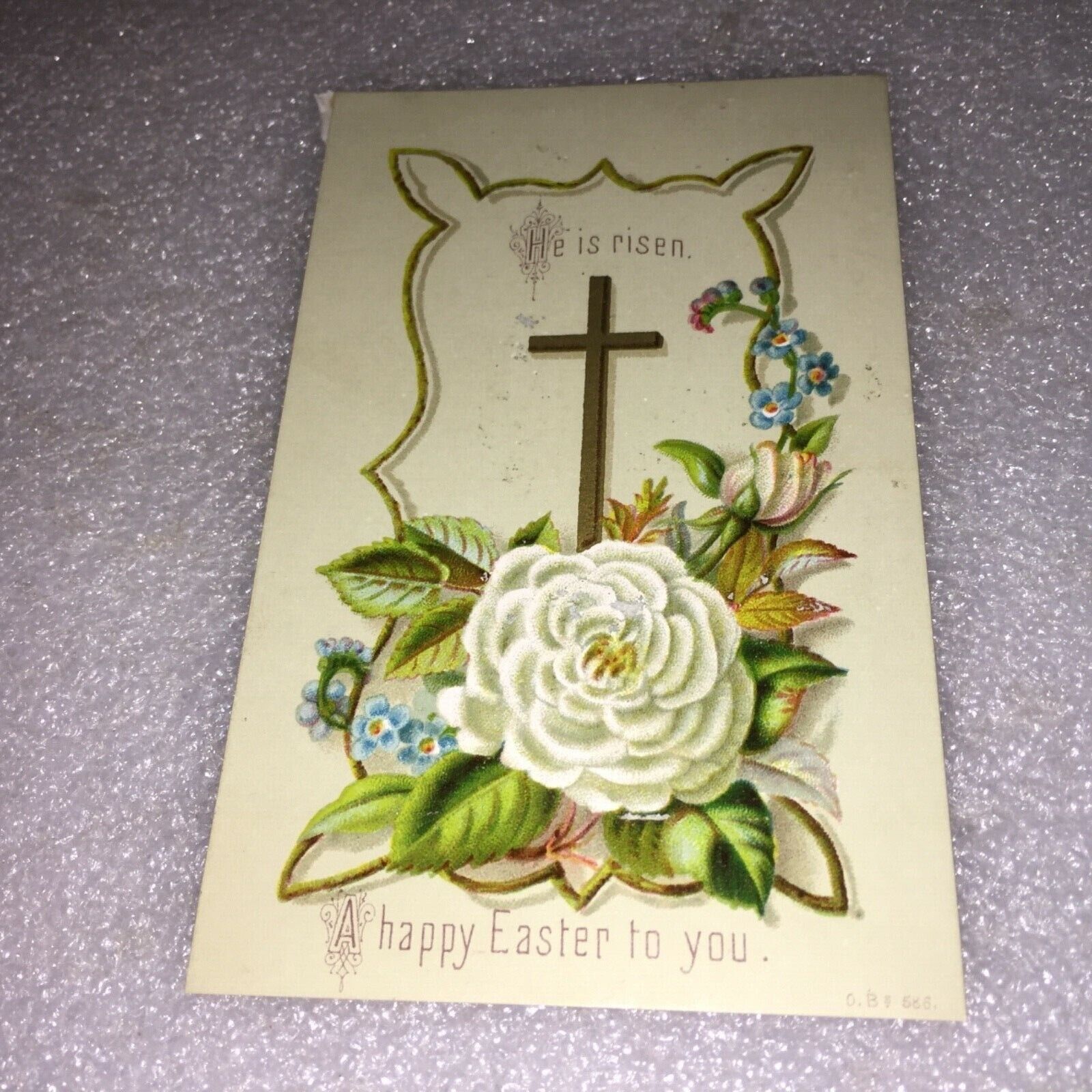 VINTAGE OB HE HAS RISEN. HAPPY EASTER TO YOU CARD