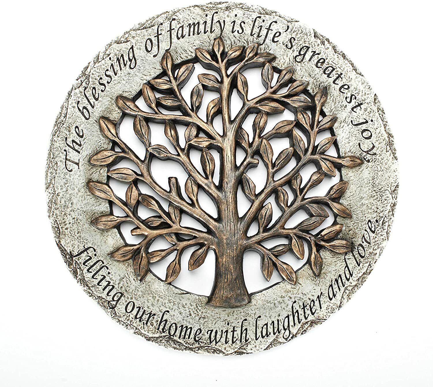 Garden Stone With Tree and Verse 