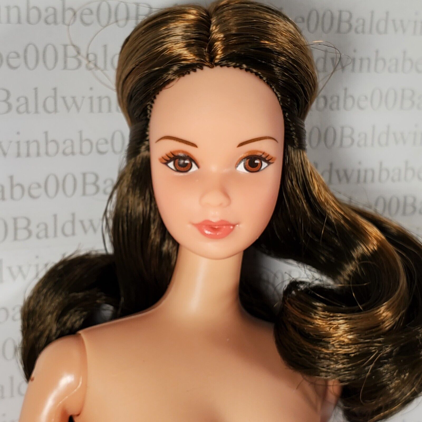A23~TLC NUDE BRUNETTE BROWN EYES FASHION PHOTO PJ REPRODUCTION REPRO DOLL 4 OOAK