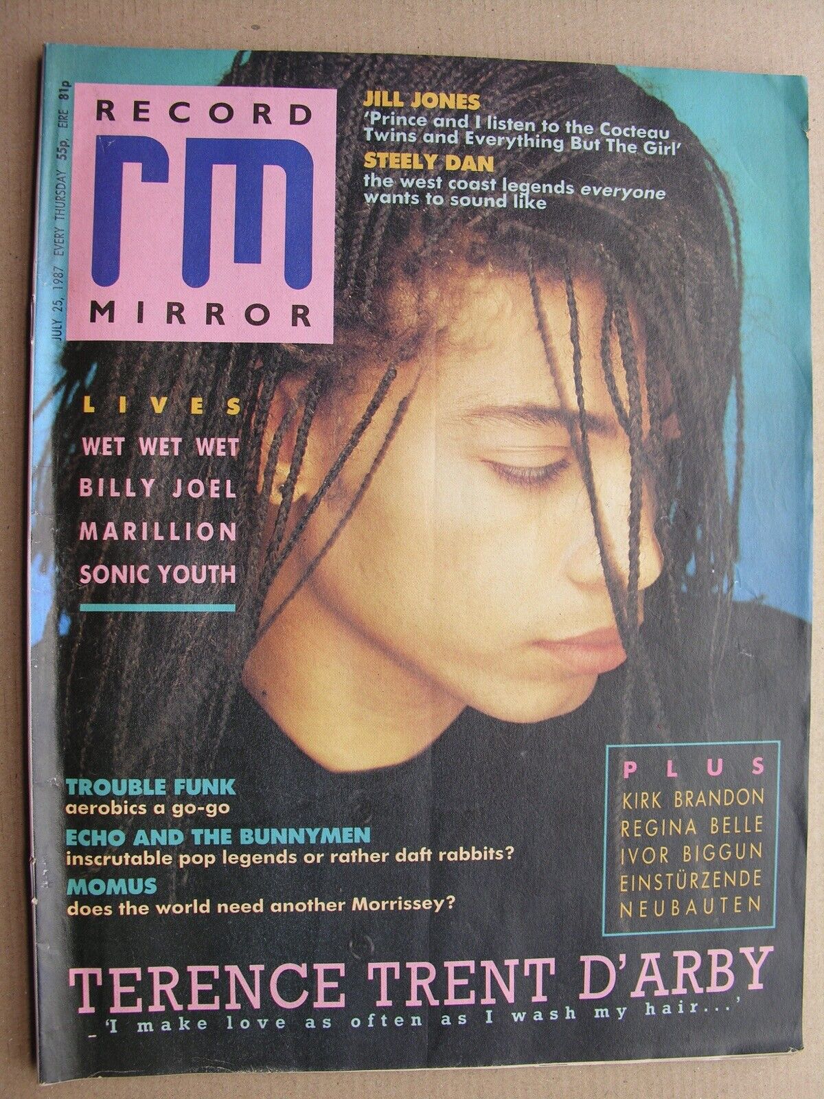 1987 RECORD MIRROR July 25 Trent D’Arby Nick Currie Momus Echo Bunnymen Doc Cox