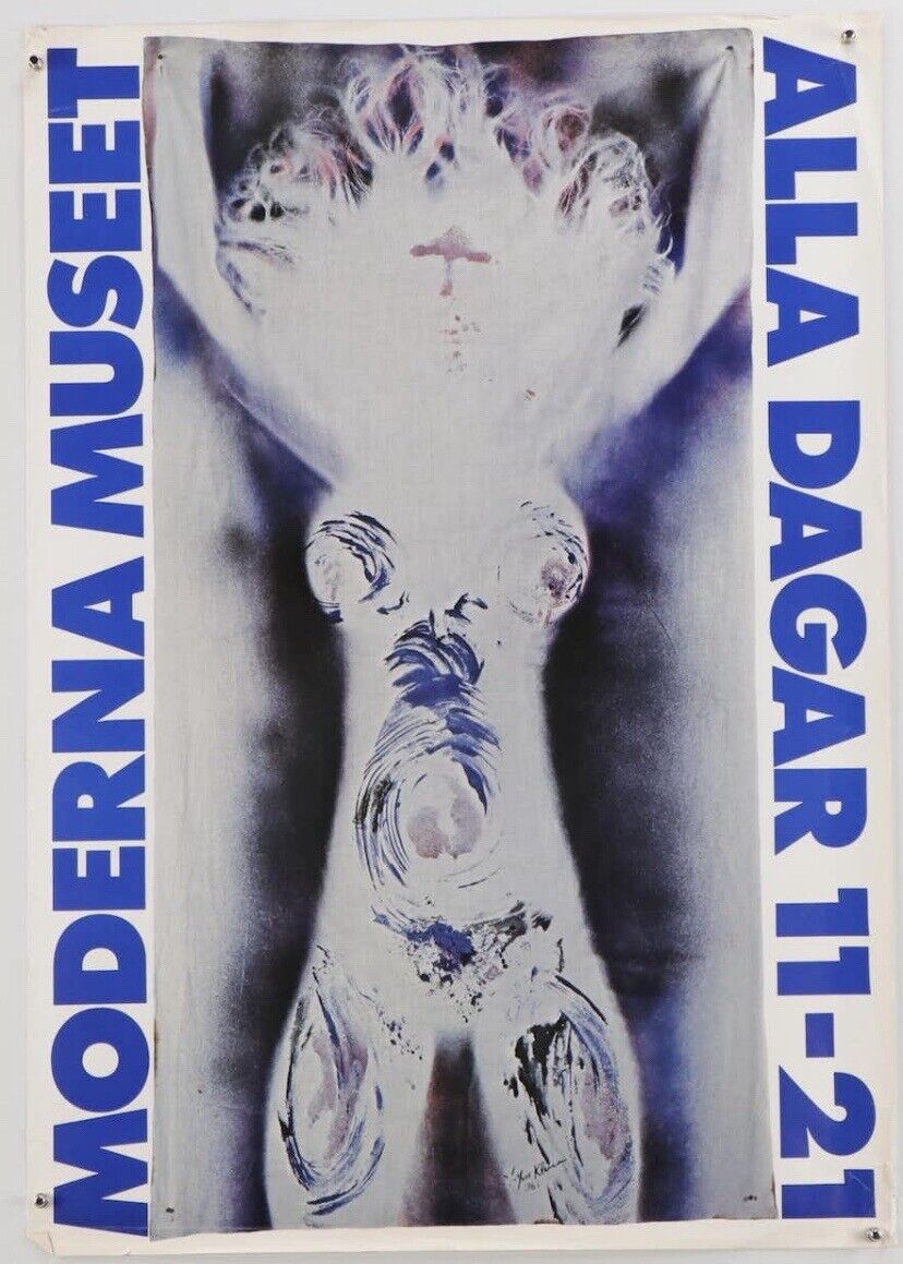 YVES KLEIN 1975 RARE ORIGINAL VINTAGE Swedish Art Exhibition Poster