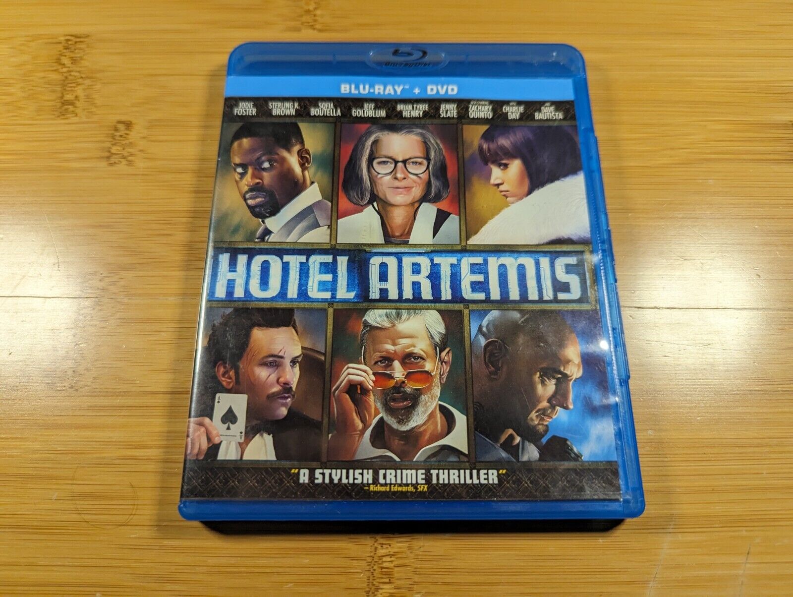 Hotel Artemis [Blu-ray + DVD] RARE Crime Thriller Goldblum Day Foster Bautista
