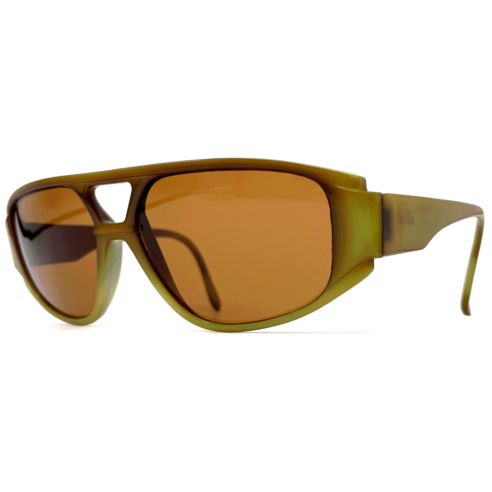 NOS vintage BOLLE 522 sunglasses - France 80\'s - Brown/Green - Large - ORIGINAL