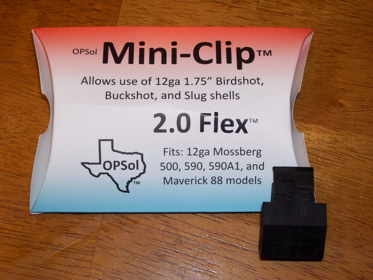 OPSol Mini-Clip™ 2.0 Flex™ - made in USA - fits 12 ga Mossberg 500 590 & Mav 88