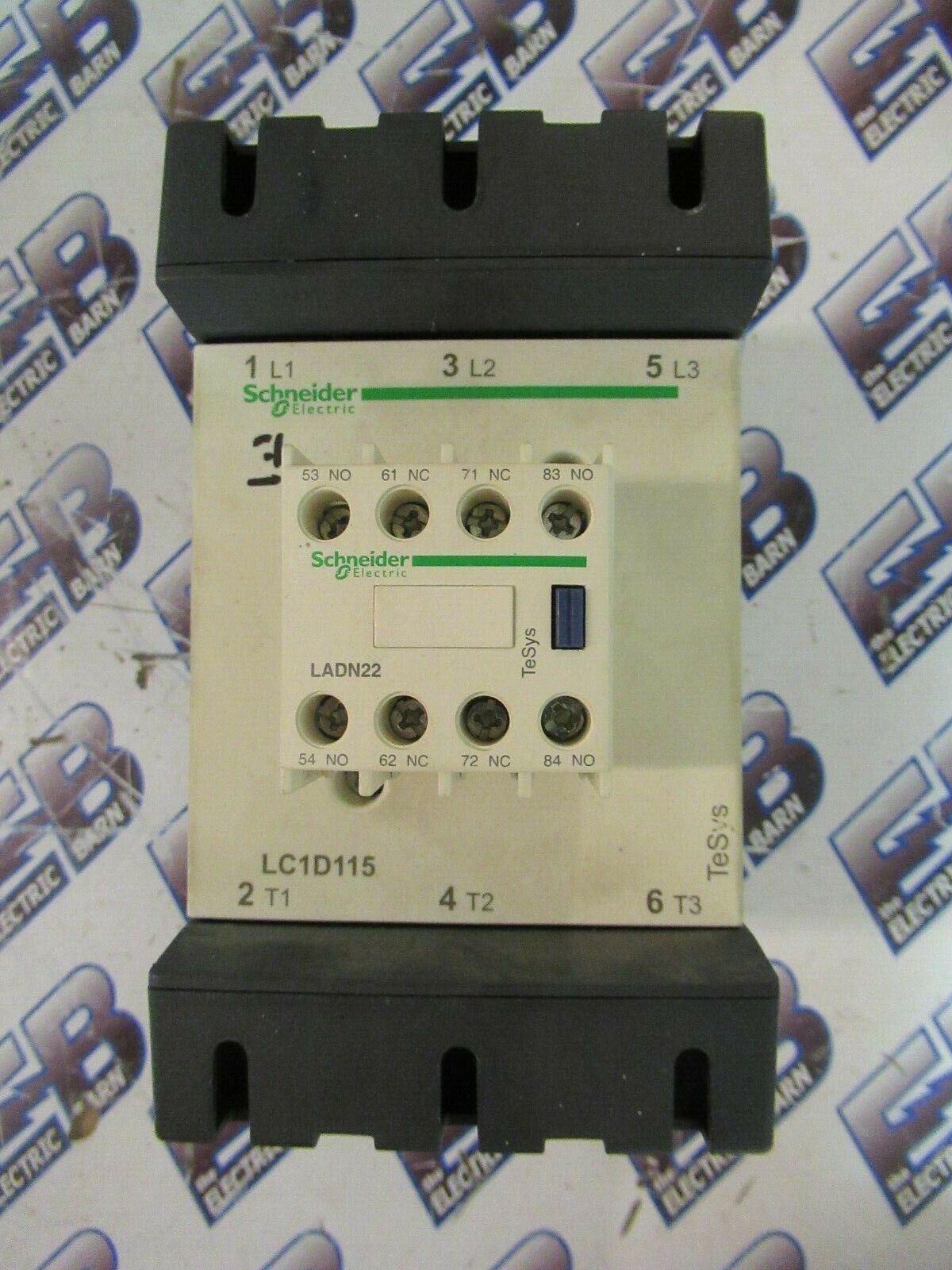 Telemecanique LC1D115 Contactor, 660 Volt, 3 Pole, 80 KW, 220V Coil- C132