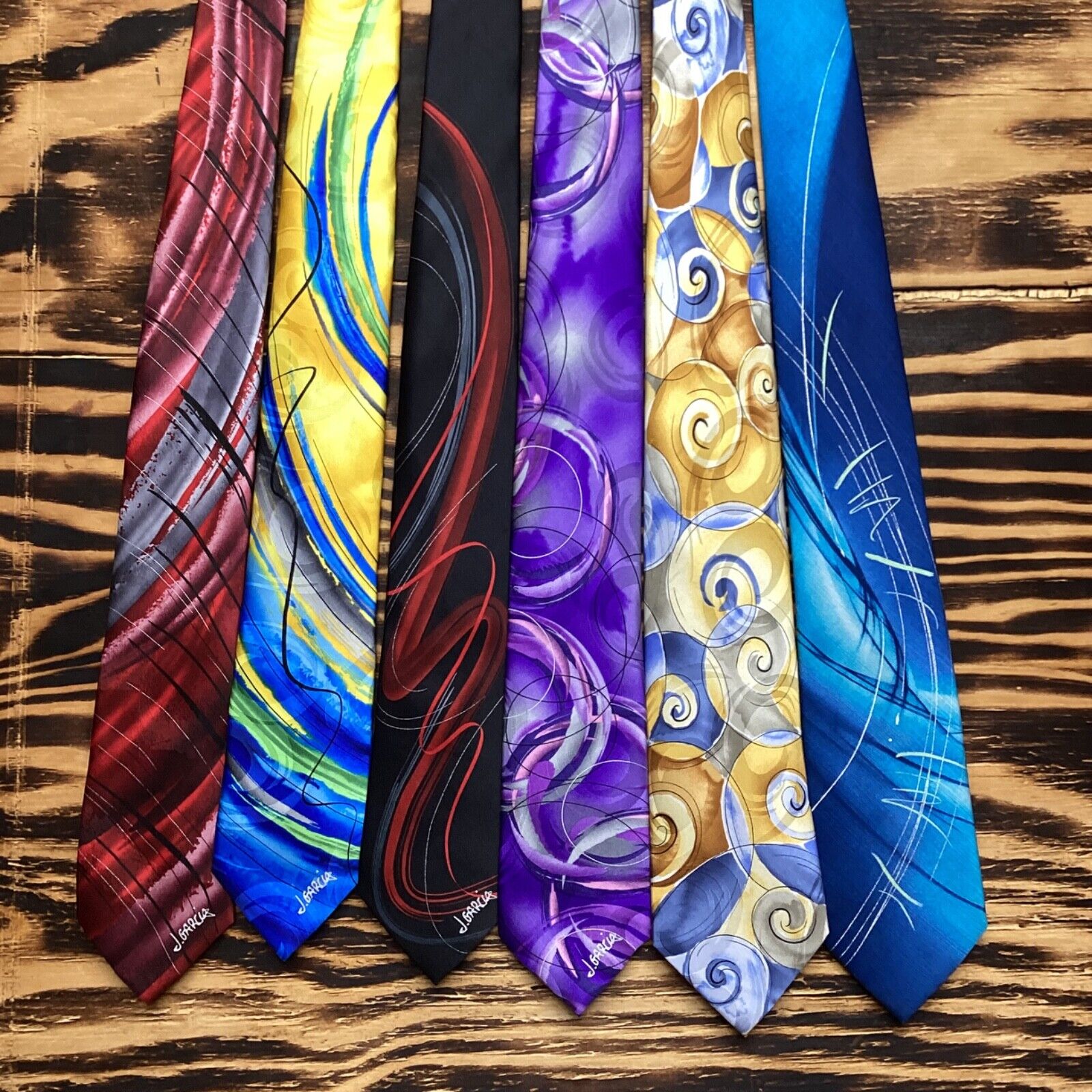 J Garcia | Lot of 6 Ties | Classic Neckties