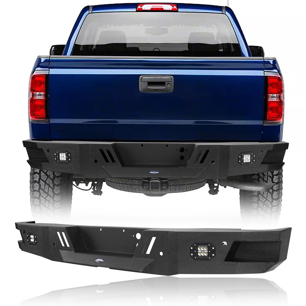 Replacement Rear Bumper Guard w/ LED Light Fit 07-18 Chevy Silverado 1500 Steel
