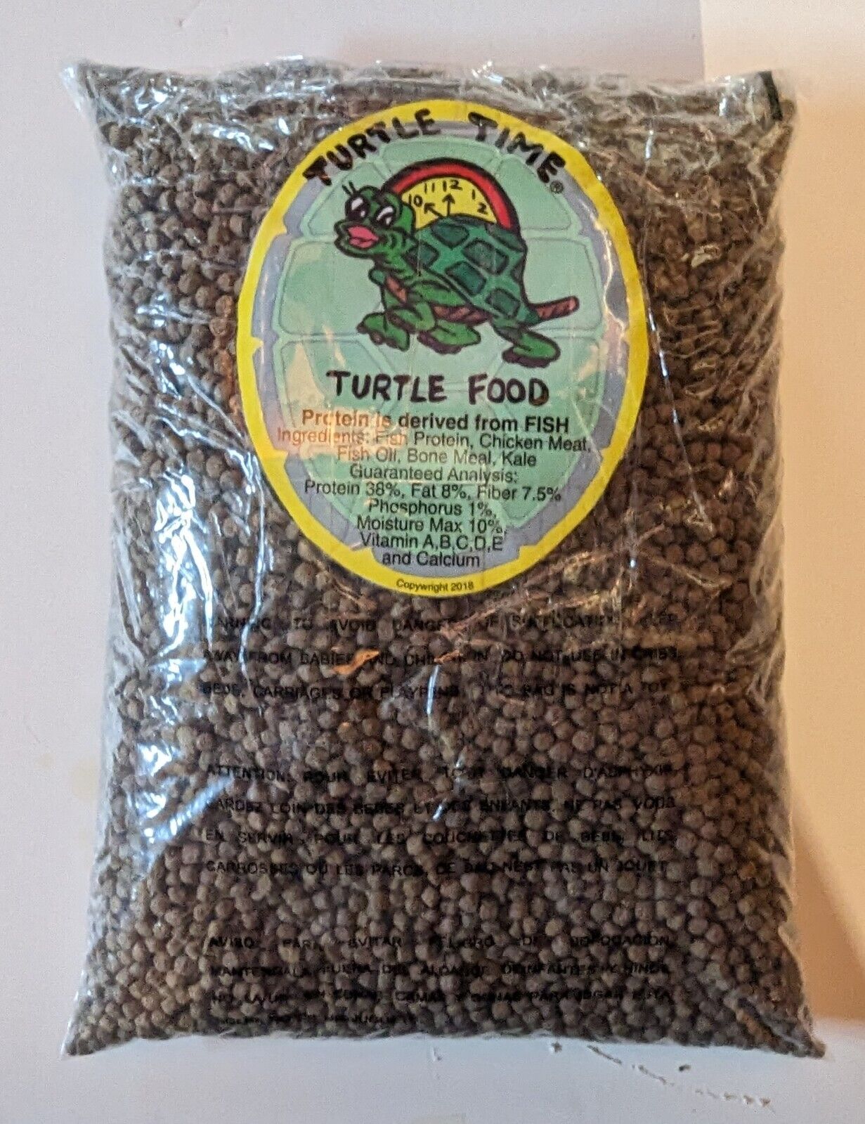 Aquatic Turtle Food 4 Pounds Floating 38% Protein Bulk package,  