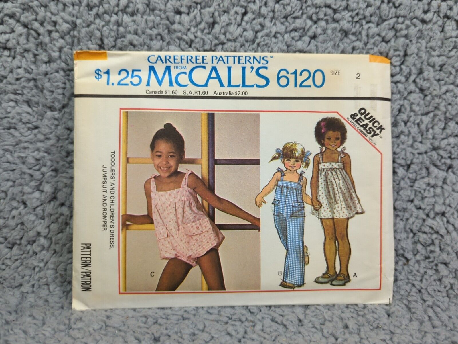 Vintage 1970s Sewing Pattern McCalls 6120  Size 2 Dress Romper Jumpsuit Uncut