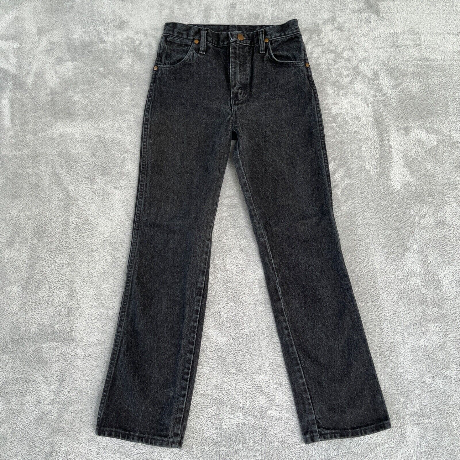 Vintage Wrangler Jeans Mens 27X28 (28X30 Tag) Black Cowboy Cut 13MWZSB Denim