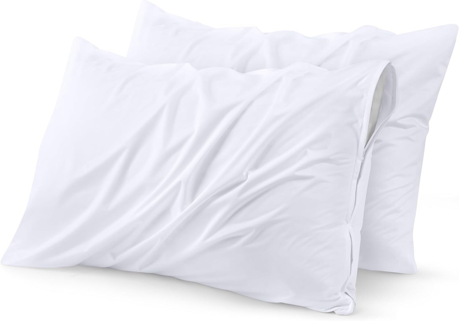 2 Pack Bed Bug Proof Zippered Pillow Encasement Waterproof Utopia Bedding