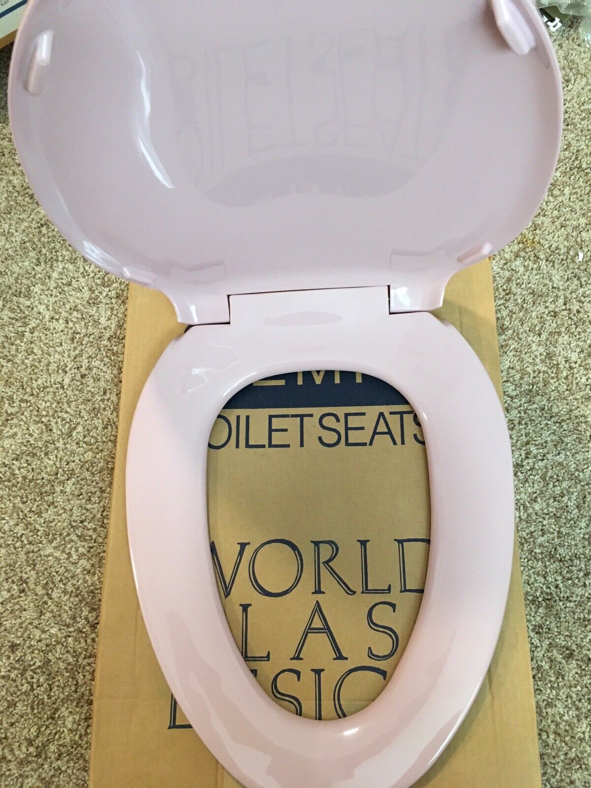 Vintage Bemis 563 ORCHID Elongated Toilet Seat - New In Box - NOS - 1200TT