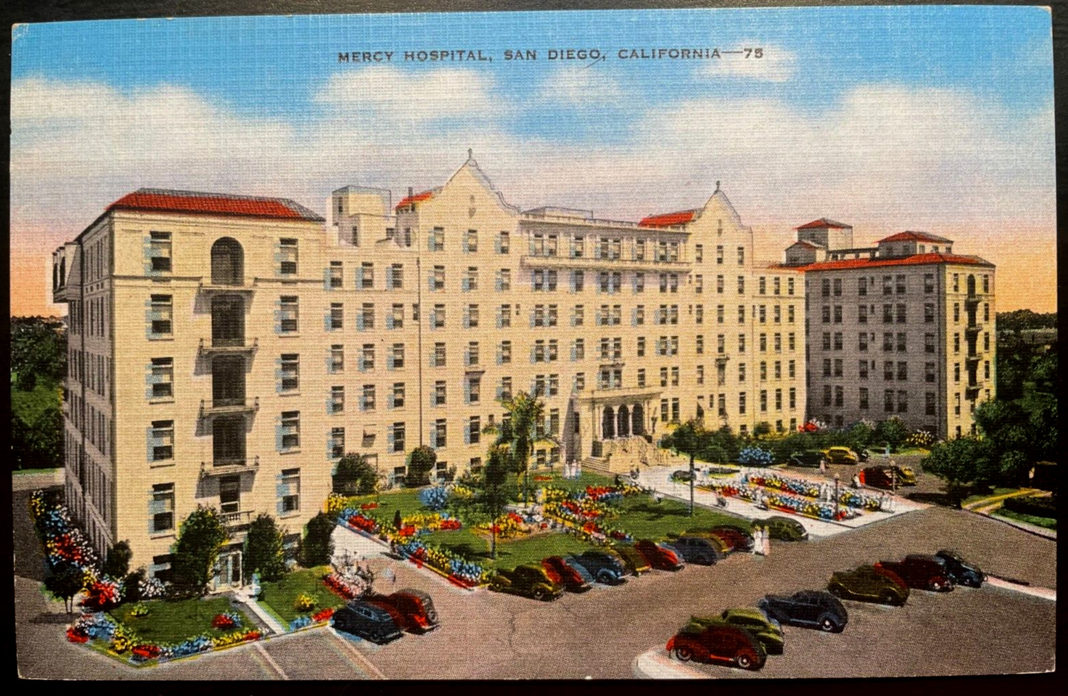 Vintage Postcard 1930-1945 Mercy Hospital, San Diego, California (CA)
