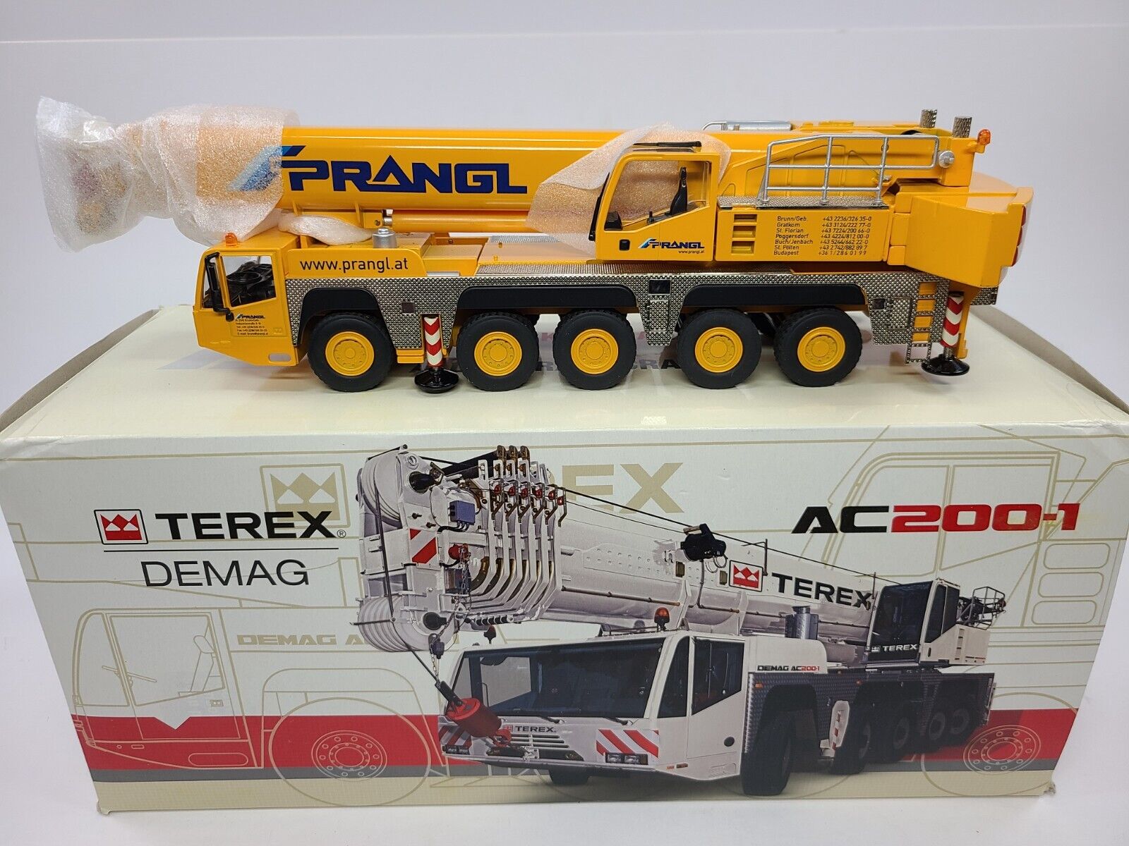 Terex Demag AC200-1 Mobile Crane - Prangl - NZG 1:50 Scale Model #730/03 New