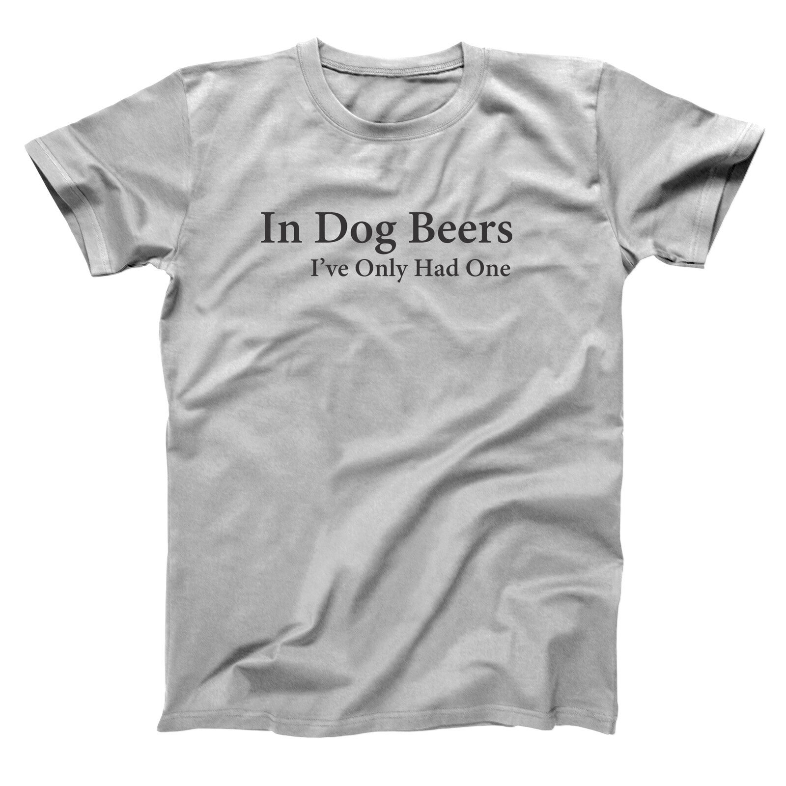 In Dog Beers Funny  Drinking  Humor  Party Gray Basic Men's T-Shirt