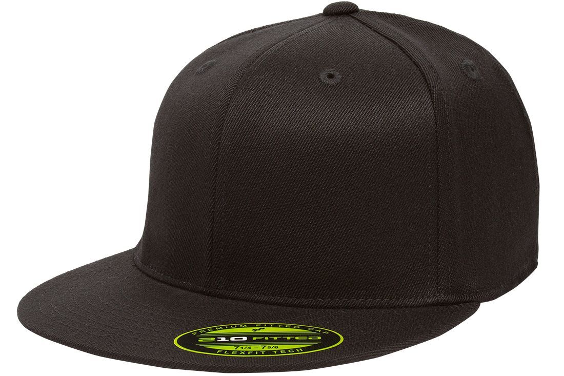 Original Flexfit Flatbill Hat Premium 6210 Fitted Baseball Cap 210 Flat Bill
