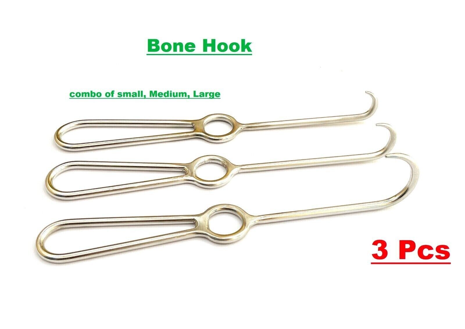 Bone Hook Small Medium Large Stainless Steel Orthopedic Surgical Instruments