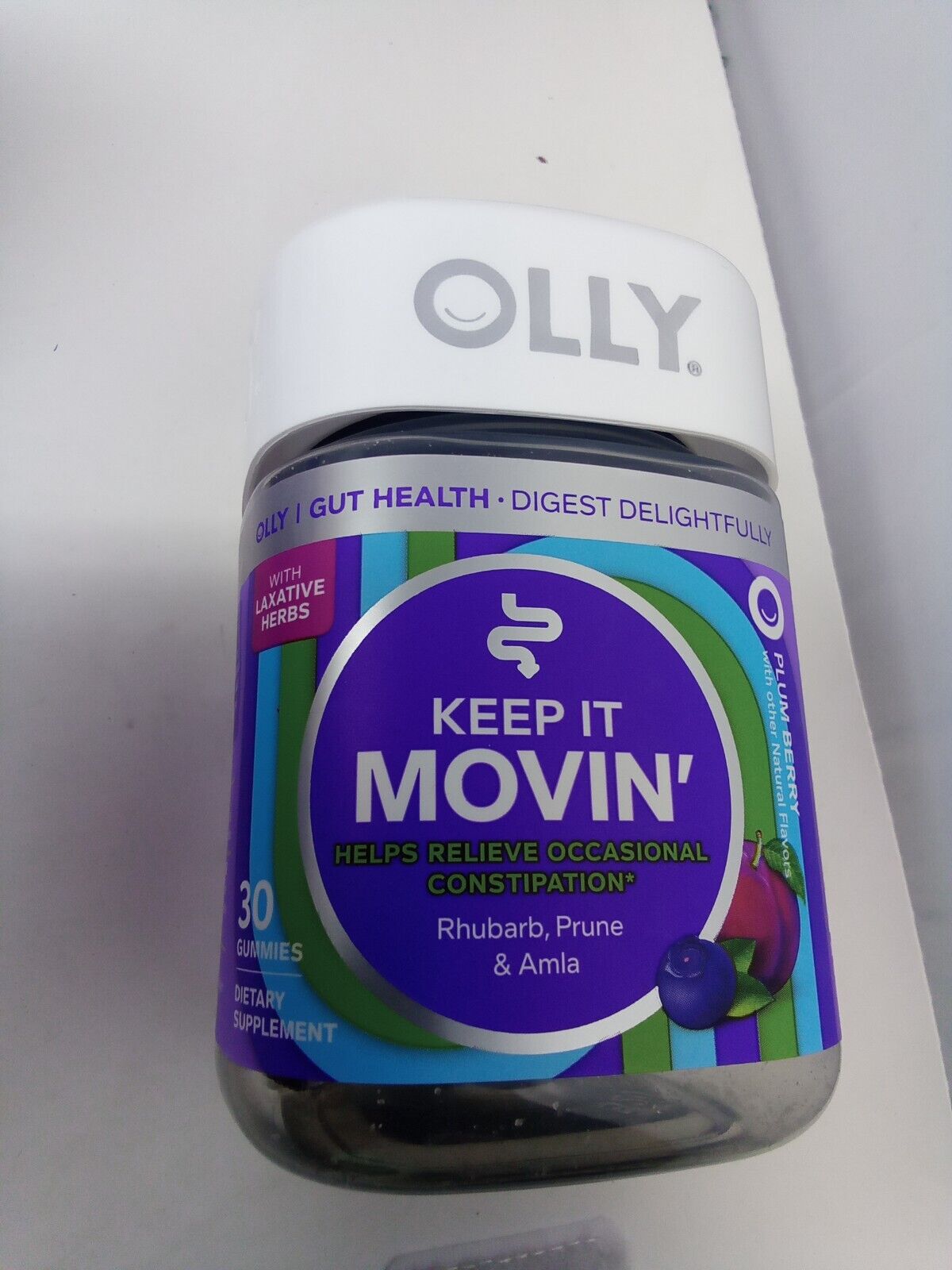 Olly Keep It Movin with Laxative Herbs 30 Gummies Relieve Constipation Exp 04/24