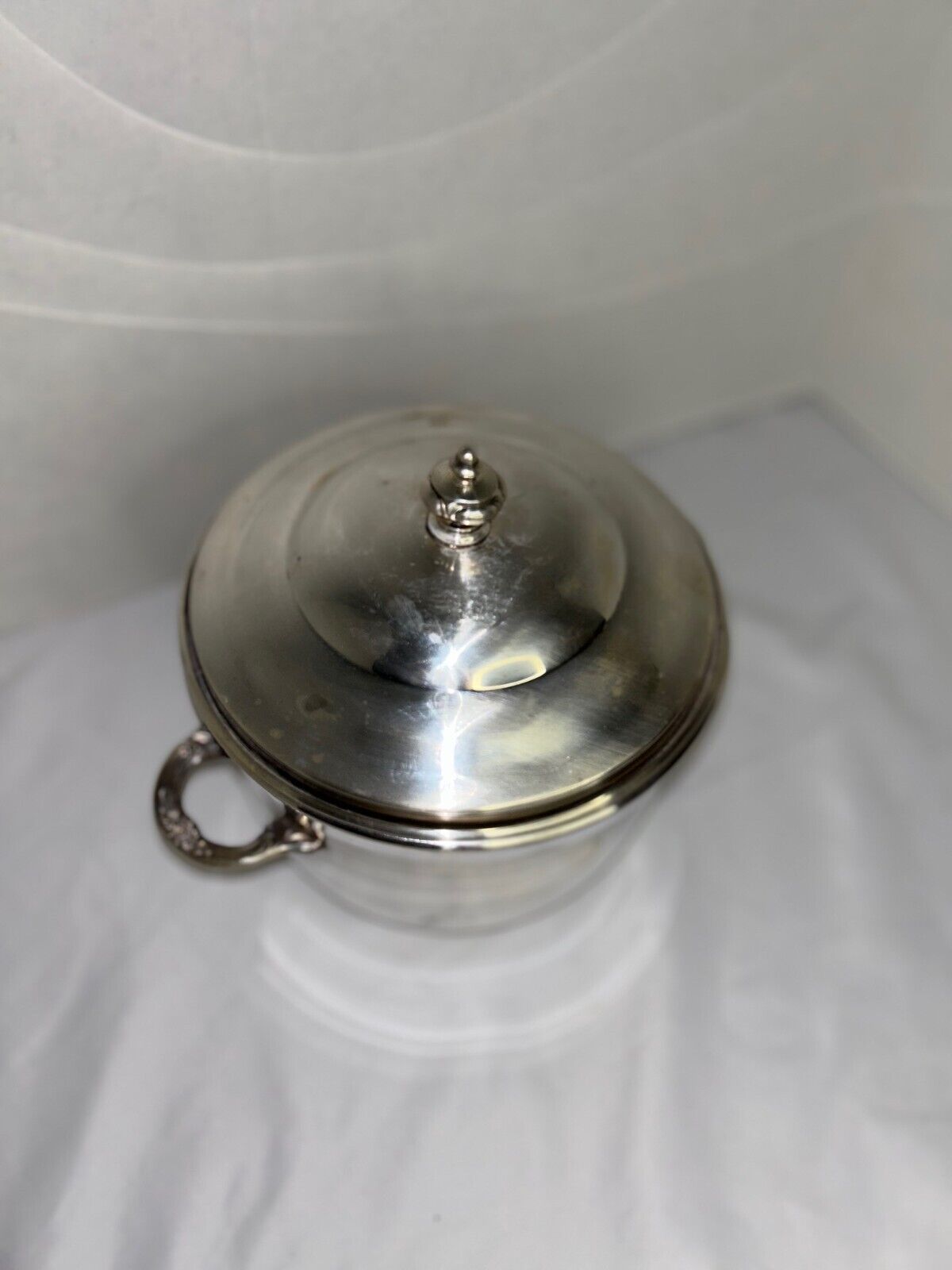 Vintage E.P.C.A. By Poole Silver Co. 3600 Ice Bucket w/Ceramic Insert