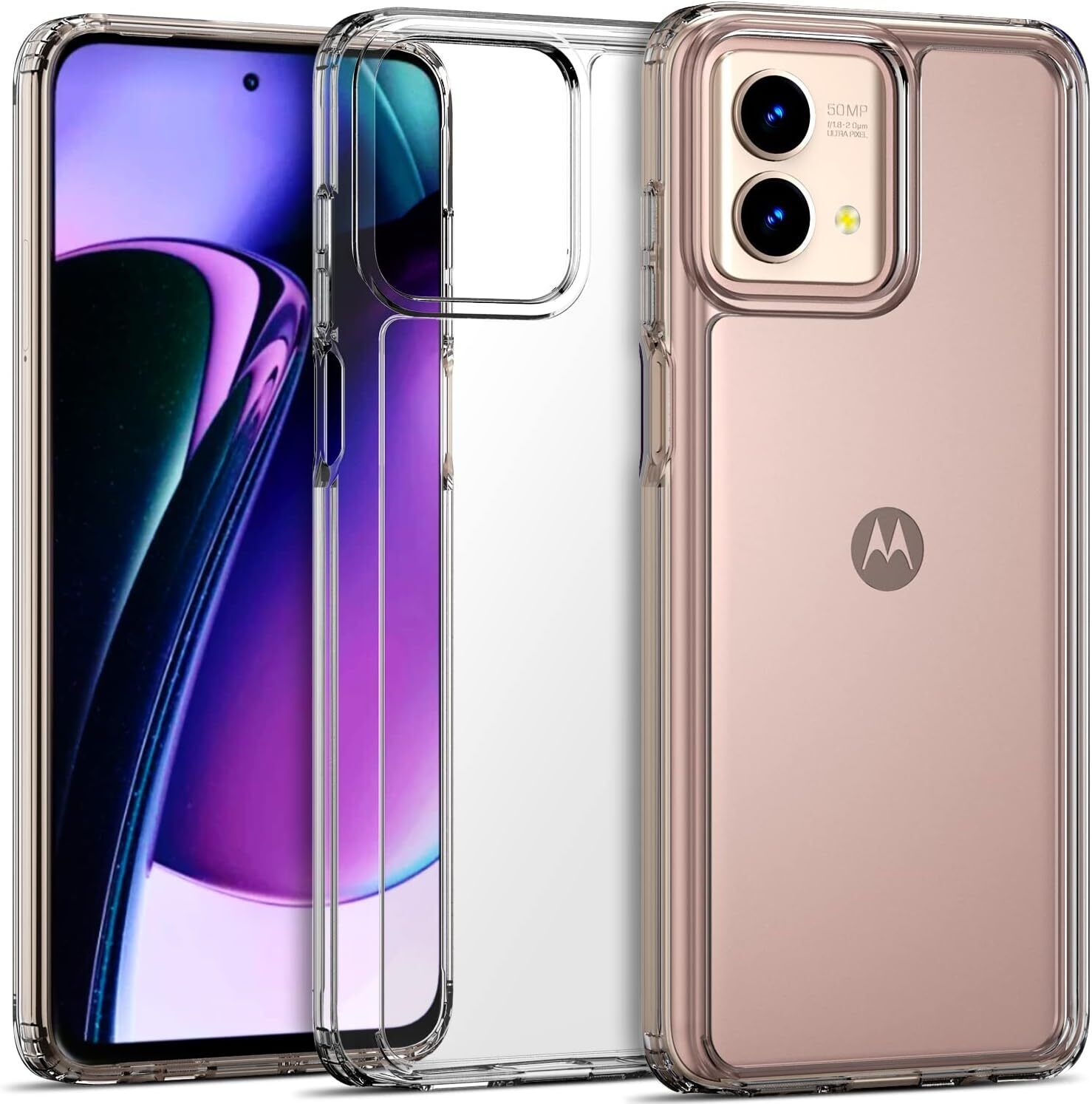 For Motorola Moto G 5G 2023 2024 Phone Case Shockproof Cover + Tempered Glass