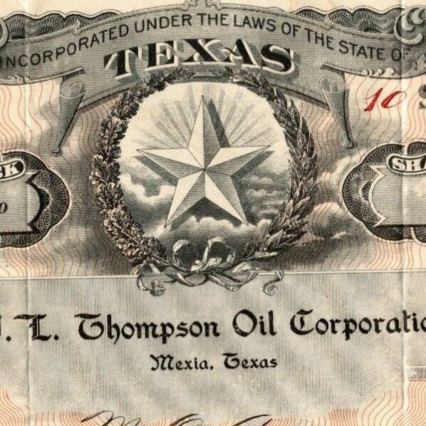 Vintage 1922 Stock Certificate \