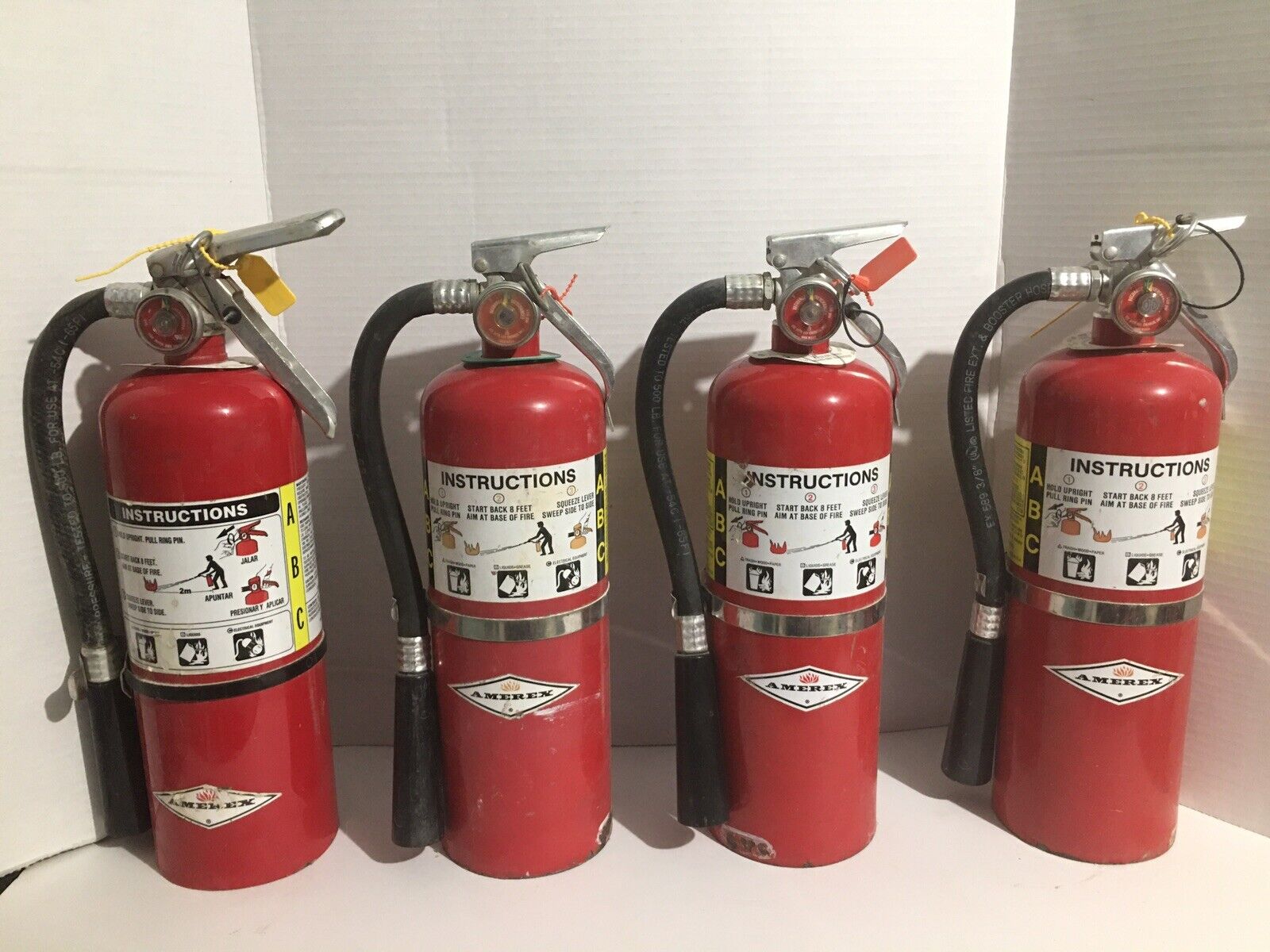 Fire Extinguisher 5Lbs ABC Dry Chemical  - Lot of 4 [Scratch And Dirty]