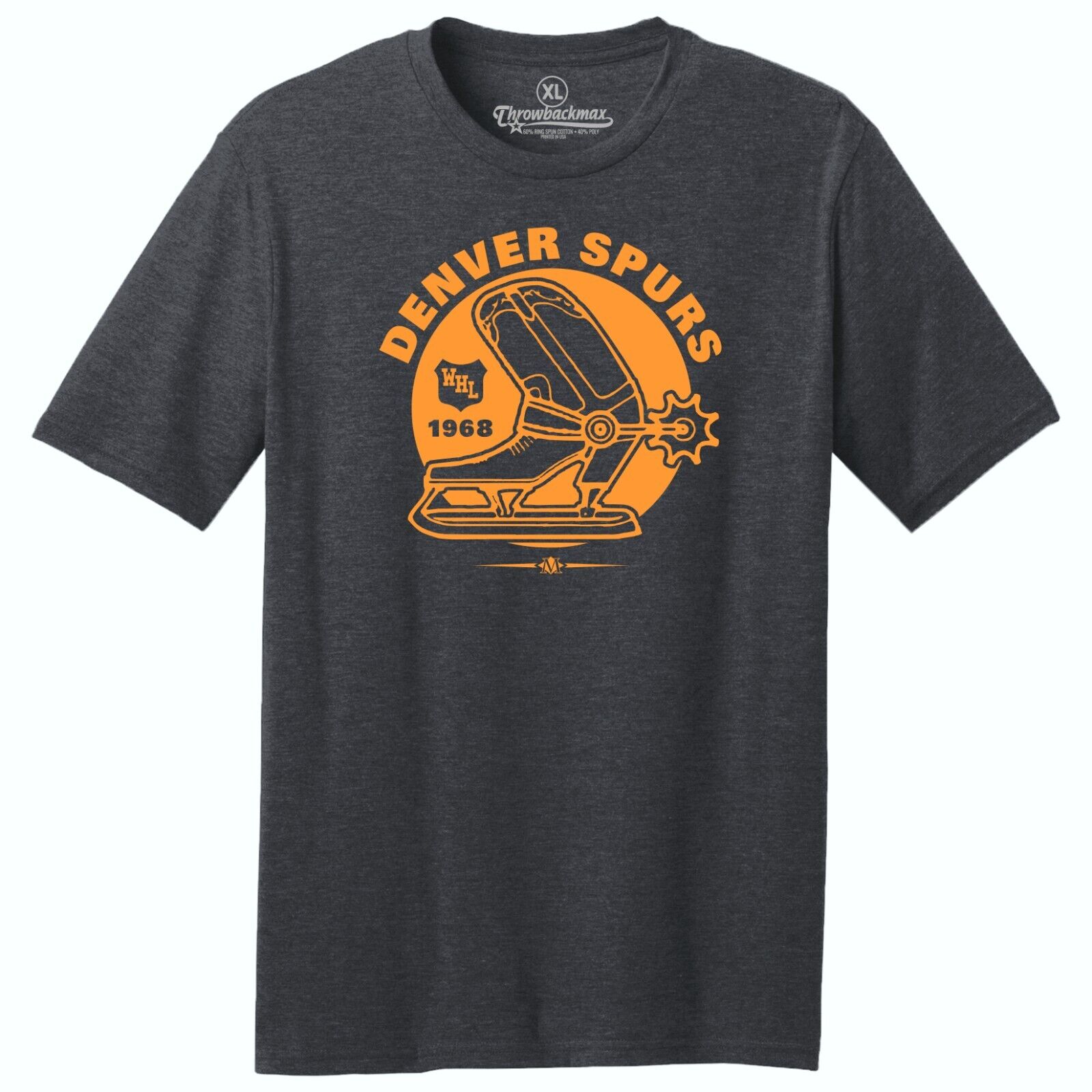 Denver Spurs 1968 WHL Hockey TRI-BLEND Tee Shirt - Colorado Avalanche