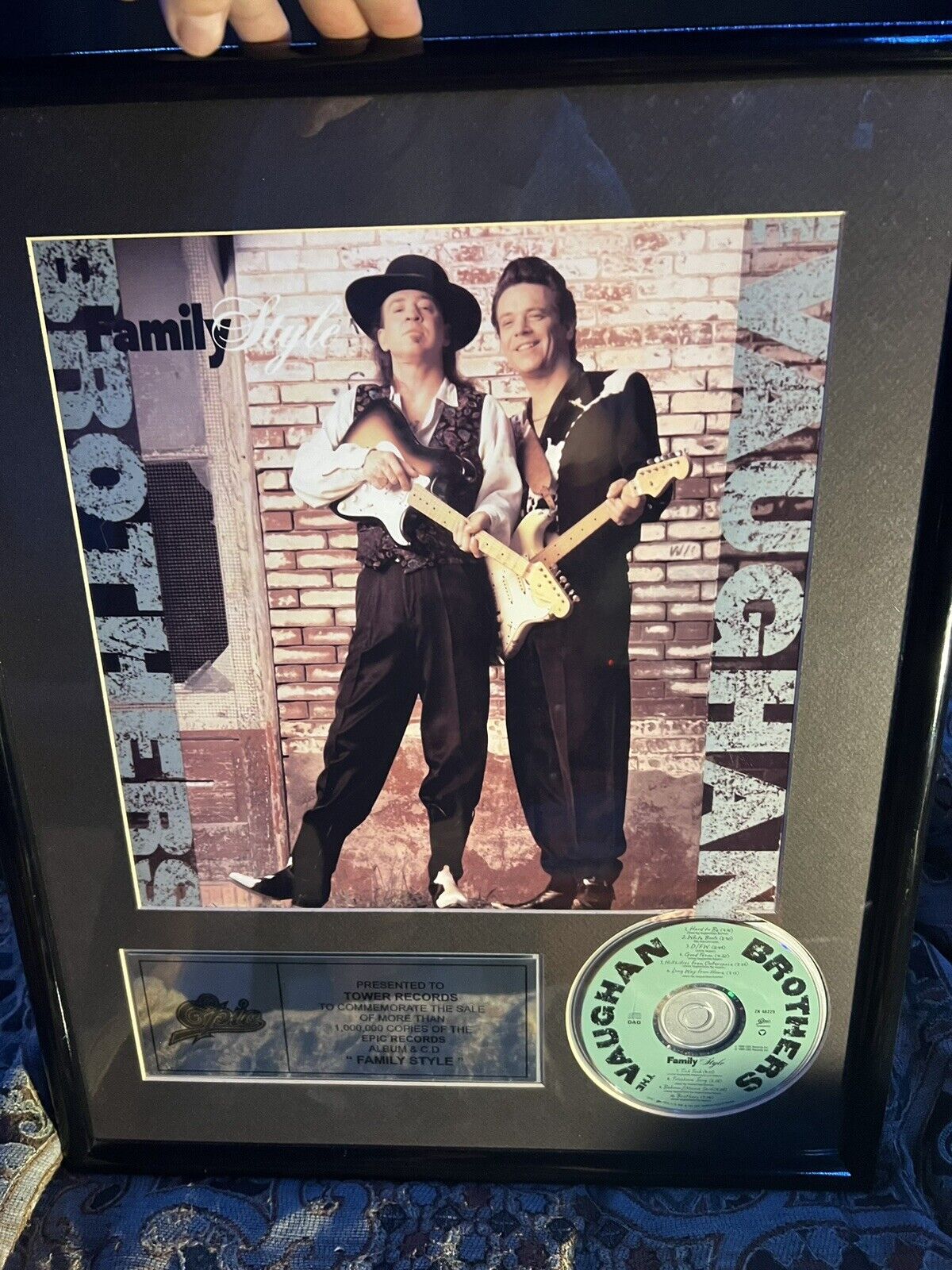 Rare: Stevie Ray Vaughan / Family  Style /  Epic Records Award