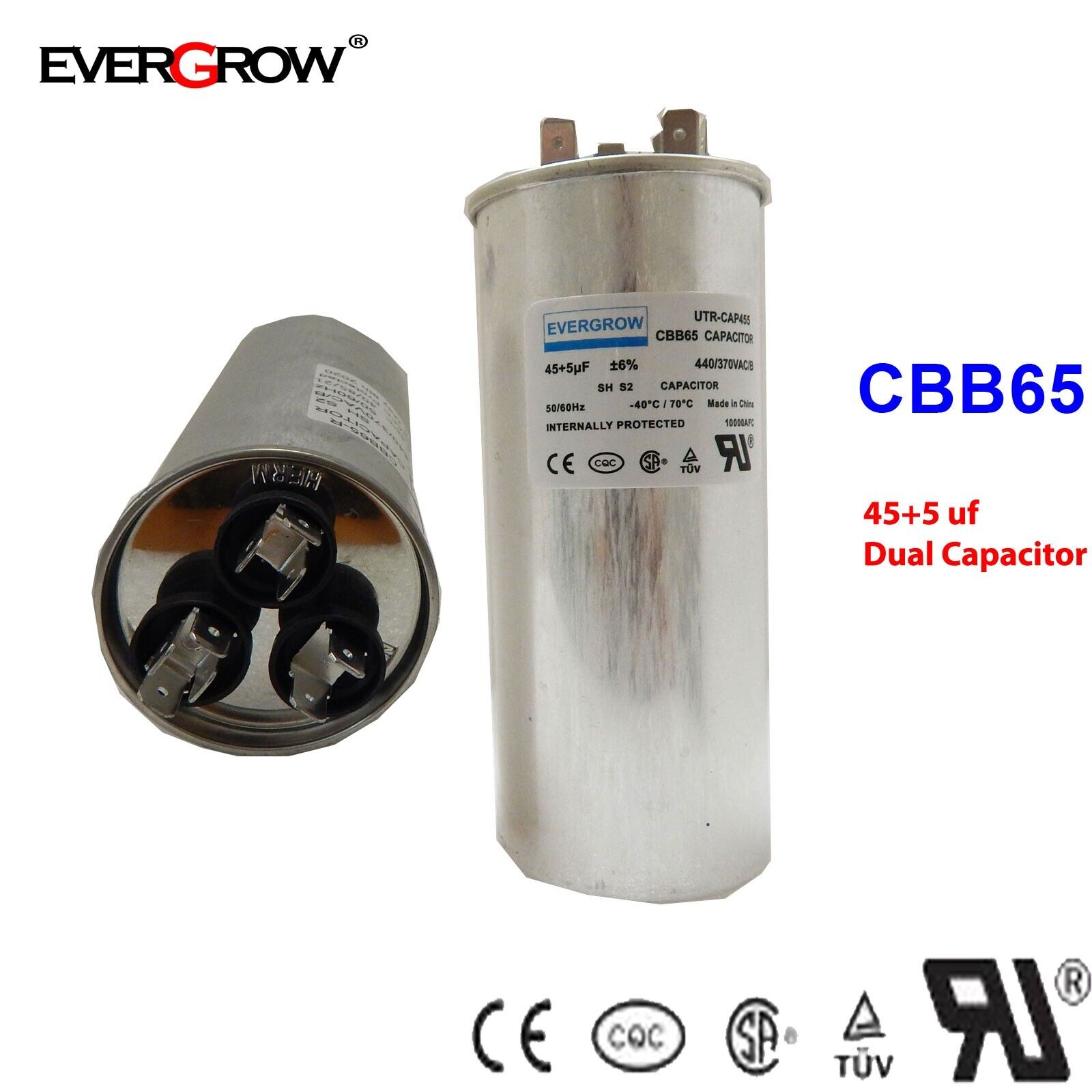 45+5uF MFD Motor Dual Run Capacitor  for Carrier Goodman Air Conditioner UL CE