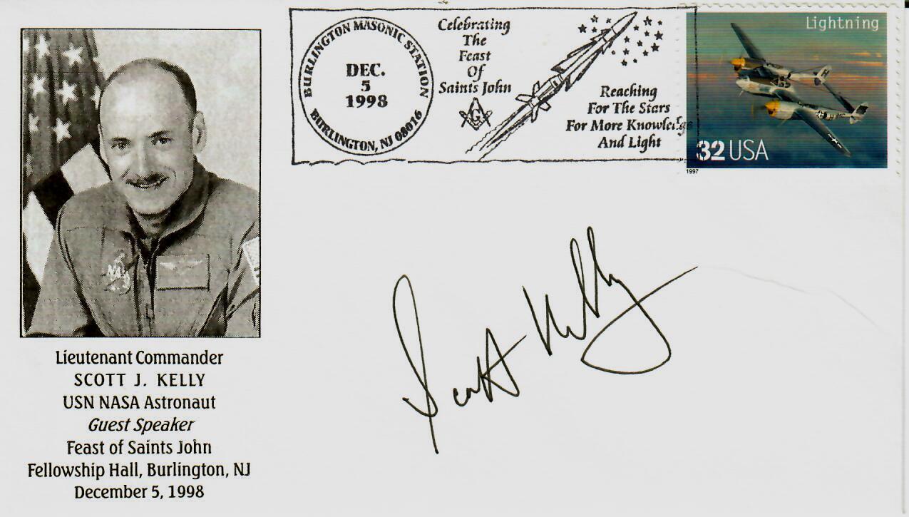 “Space Shuttle Discovery” Scott Kelly Signed FDC Dated 1998