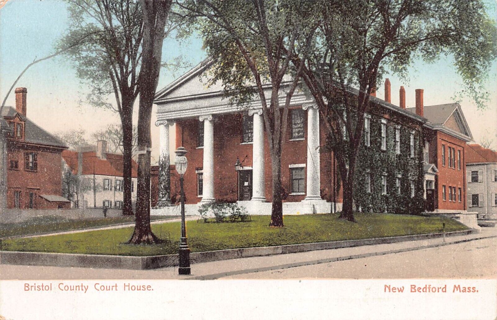 Bristol County Court House, New Bedford, Massachusetts, Early Postcard, Unused