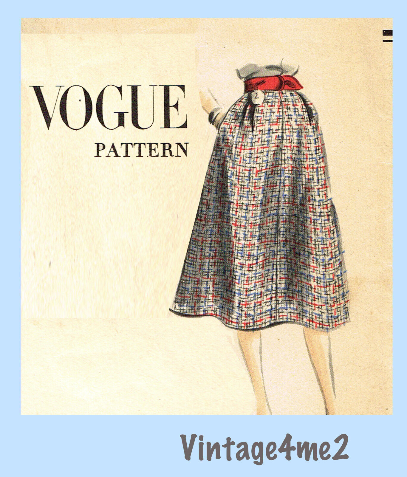 Vogue 7682: 1950s Easy Misses Flared Skirt Size 30 Waist Vintage Sewing Pattern