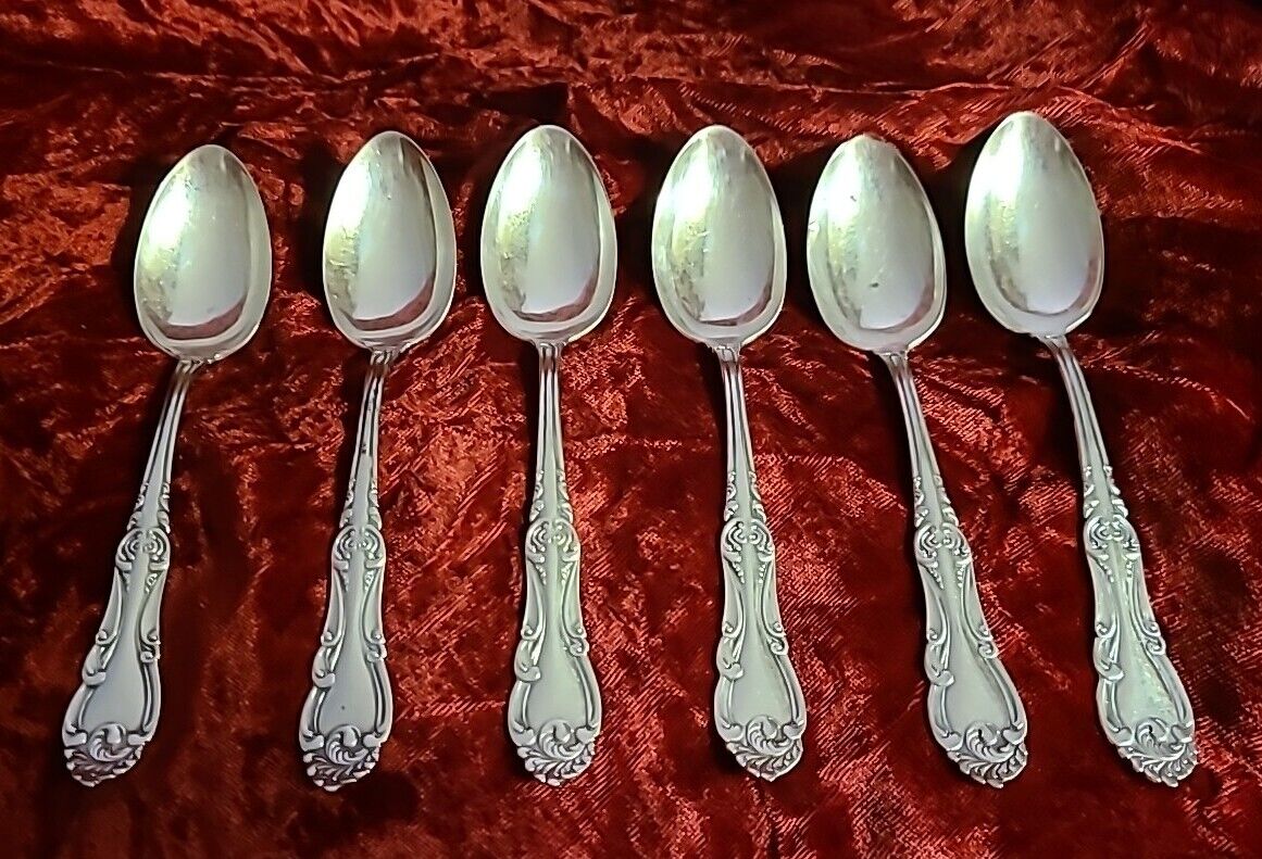 Antique 6 Spoons Silverplate 6\