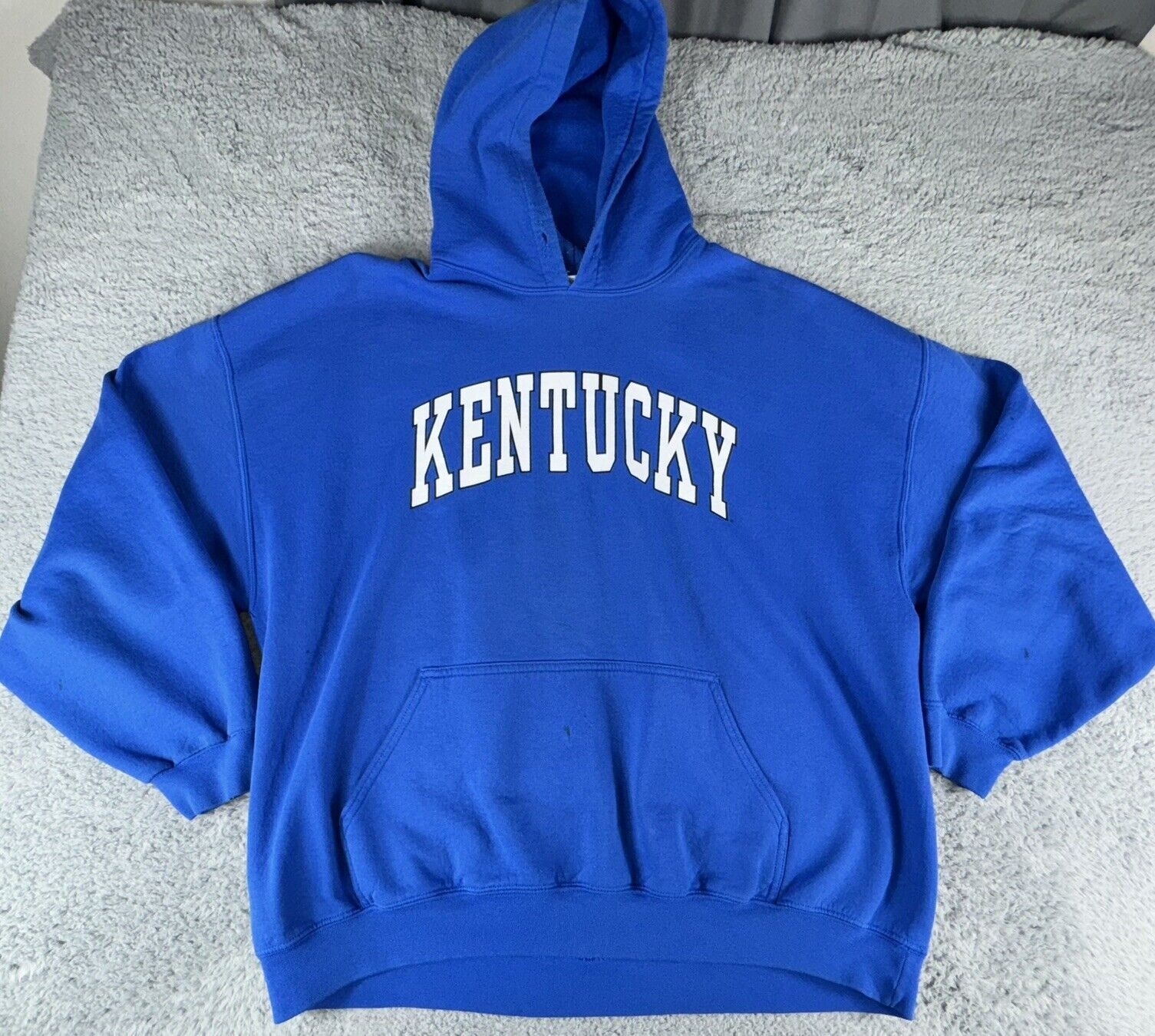 Vintage Kentucky Wildcats Hoodie Mens 2XL XXL Blue White Pullover Sweatshirt*